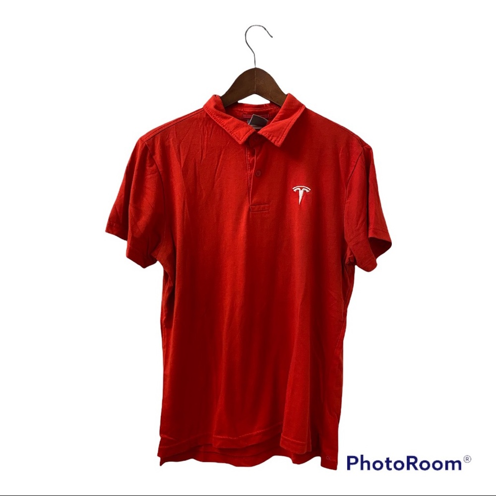 Tesla Red Polo Shirt